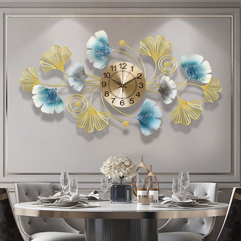 Luxury Watch Wall Clock - Eenvoudige creatieve metalen wandklok, Demp grote