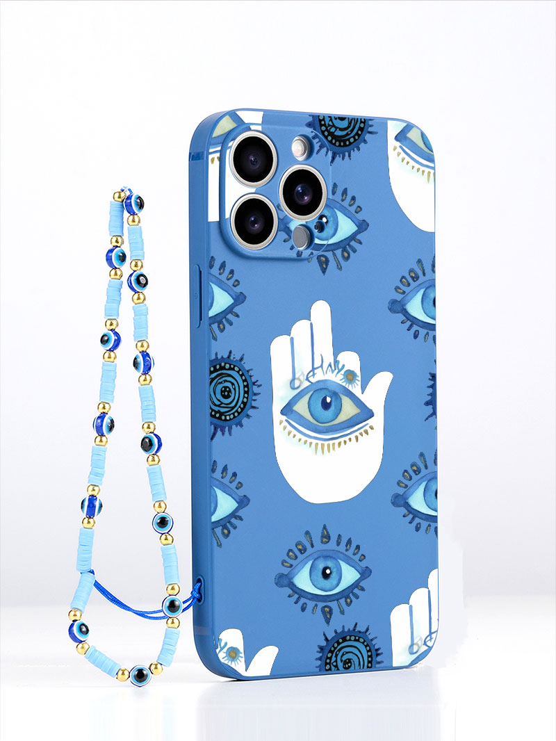 Luxury Watch Case - Luxe Vloeibare Siliconen Blauw Boze Oog