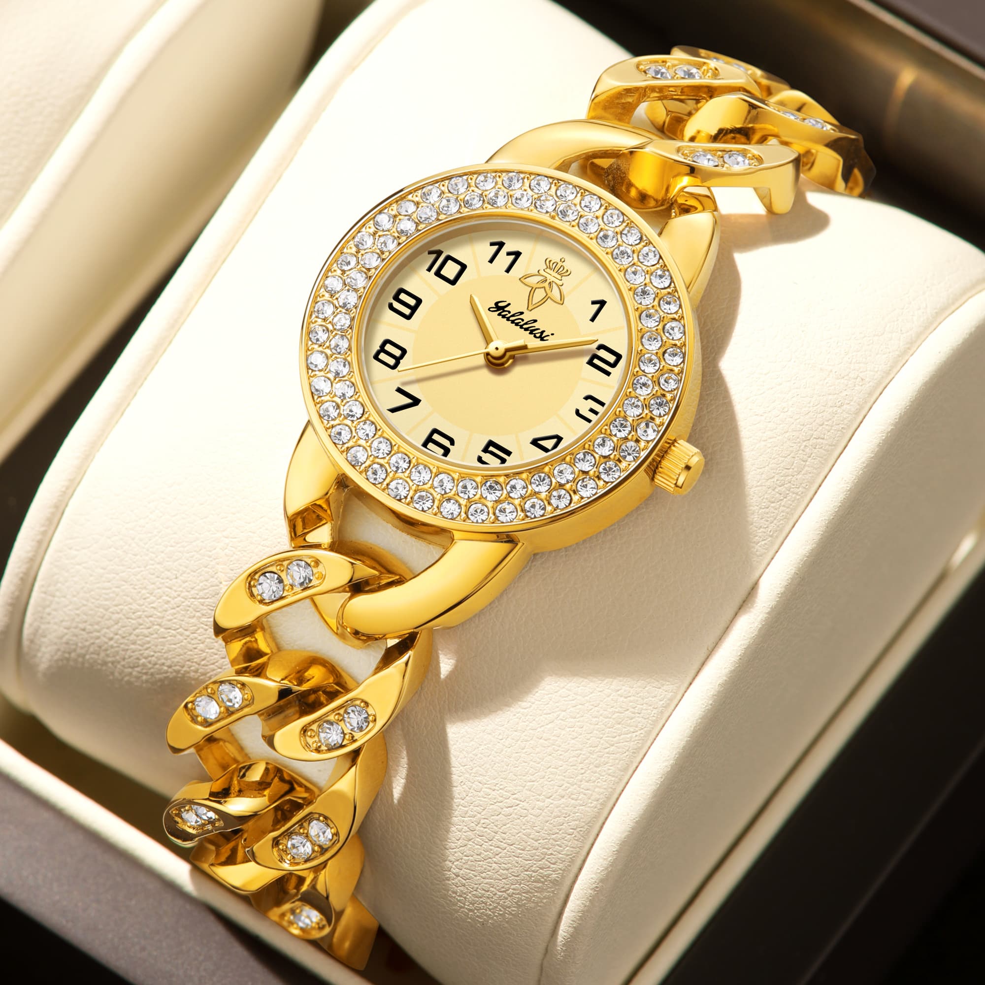 Luxury Watch List - YaLaLuSi stijlvol dameshorloge met luxe diamanten: