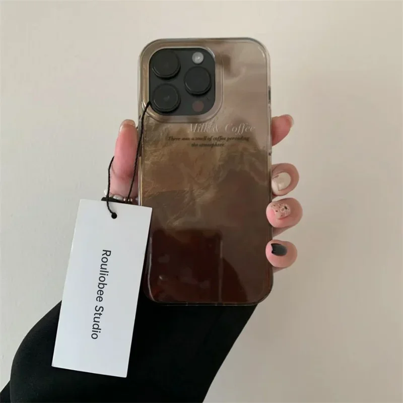 Luxury Watch Case - Luxe telefoonhoesje met koffiekleurige overloop voor