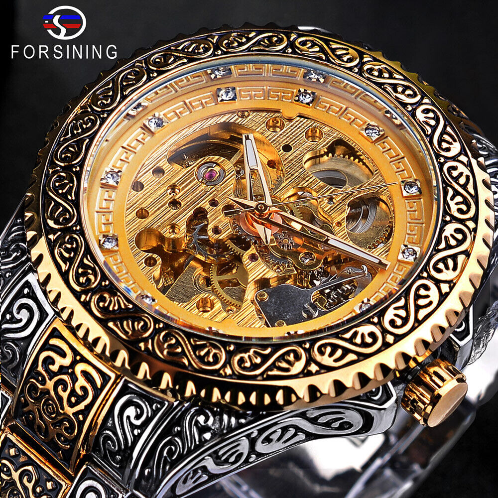 Luxury Watch Nice - Forsining Heren Luxe Diamant Gesneden Skelet