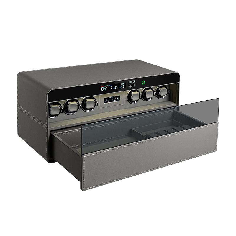 Luxury Watch Winder - Fabrieksdirecte verkoop Luxe Zwarte Vingerafdrukhorloge-opwinderkluis met