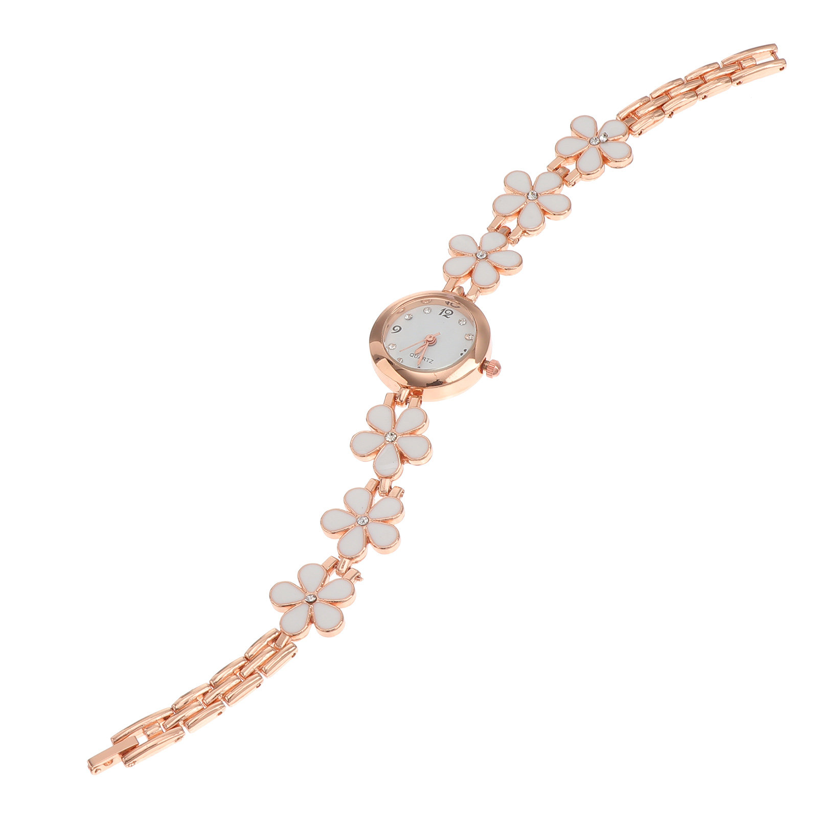 Luxury Watch With Bracelet - Elegant kristallen quartz armbandhorloge voor dames,