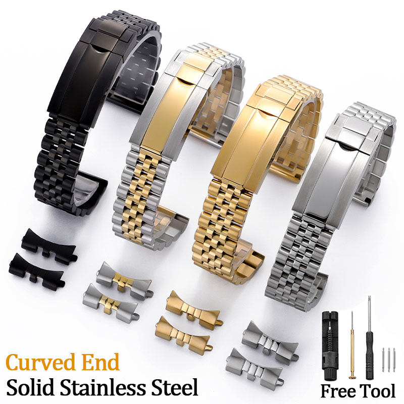 Luxury Watch Class - Premium gebogen horlogebandje 20mm 21mm 22mm