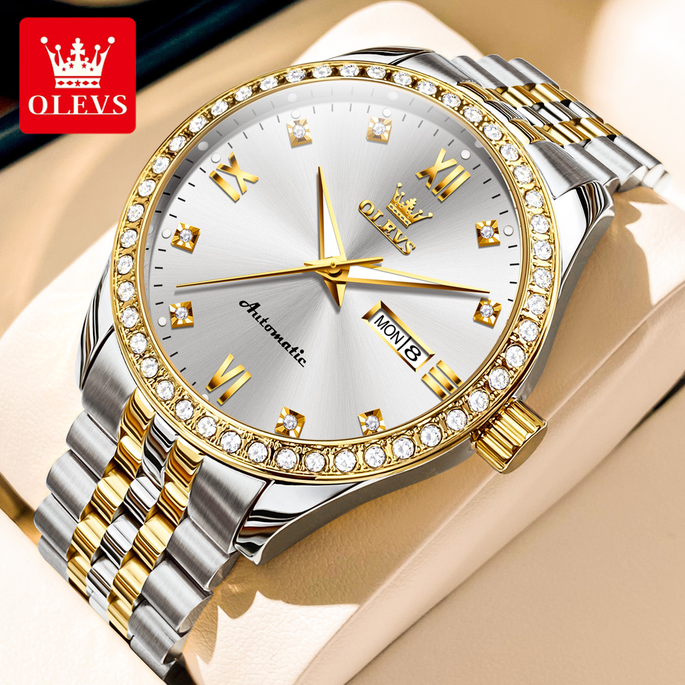 Luxury Watch Winder - OLEVS7012 Diamant Automatisch Horloge Heren Luxe