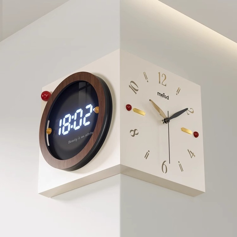 Hoekwandklok Dubbelzijdig wand - Luxury Watch Wall Clock recensie en prijs