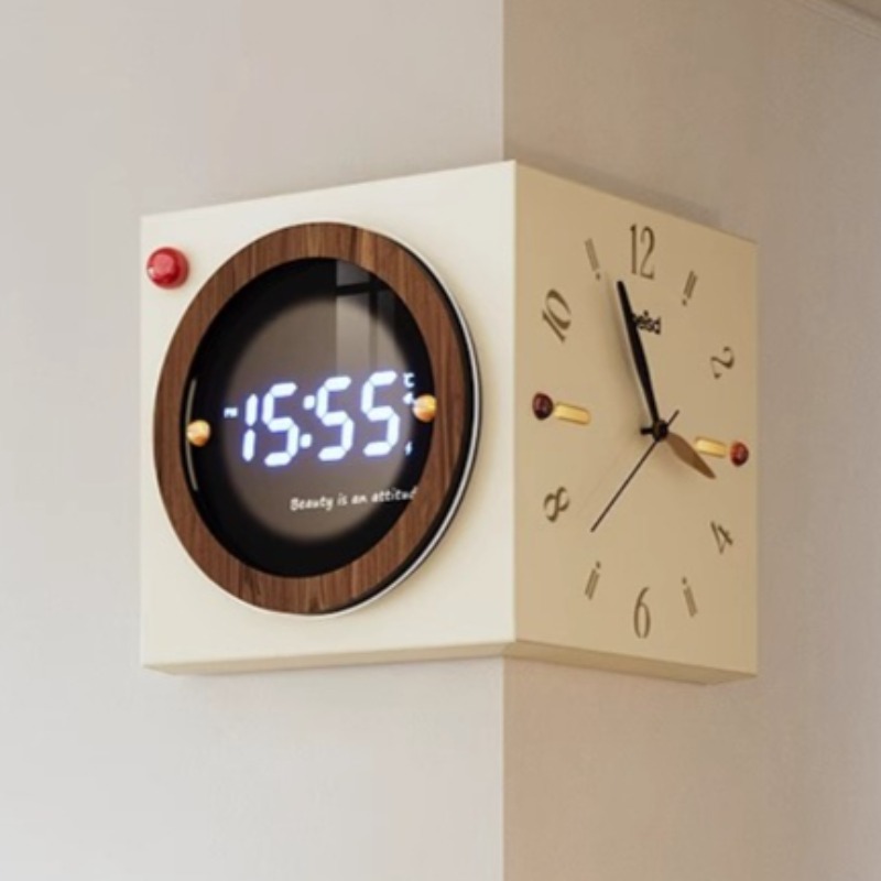 Hoekwandklok Dubbelzijdig wand - Luxury Watch Wall Clock recensie en prijs