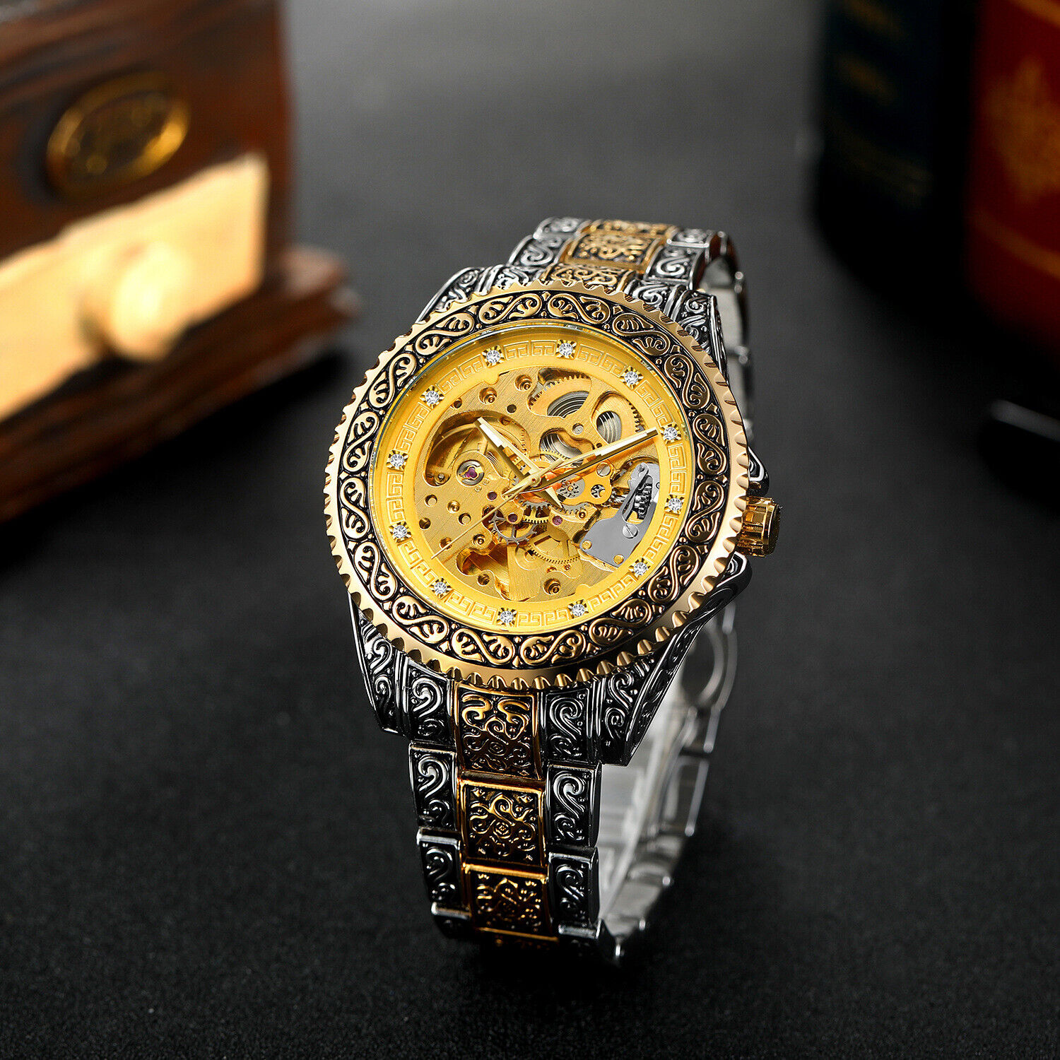 Forsining Heren Luxe Diamant G - Luxury Watch Nice recensie en prijs