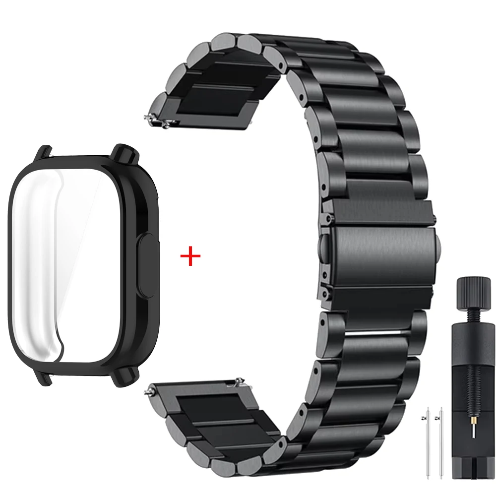 Case + Luxe Metalen Band Voor  - Xiaomi Luxury Watch recensie en prijs