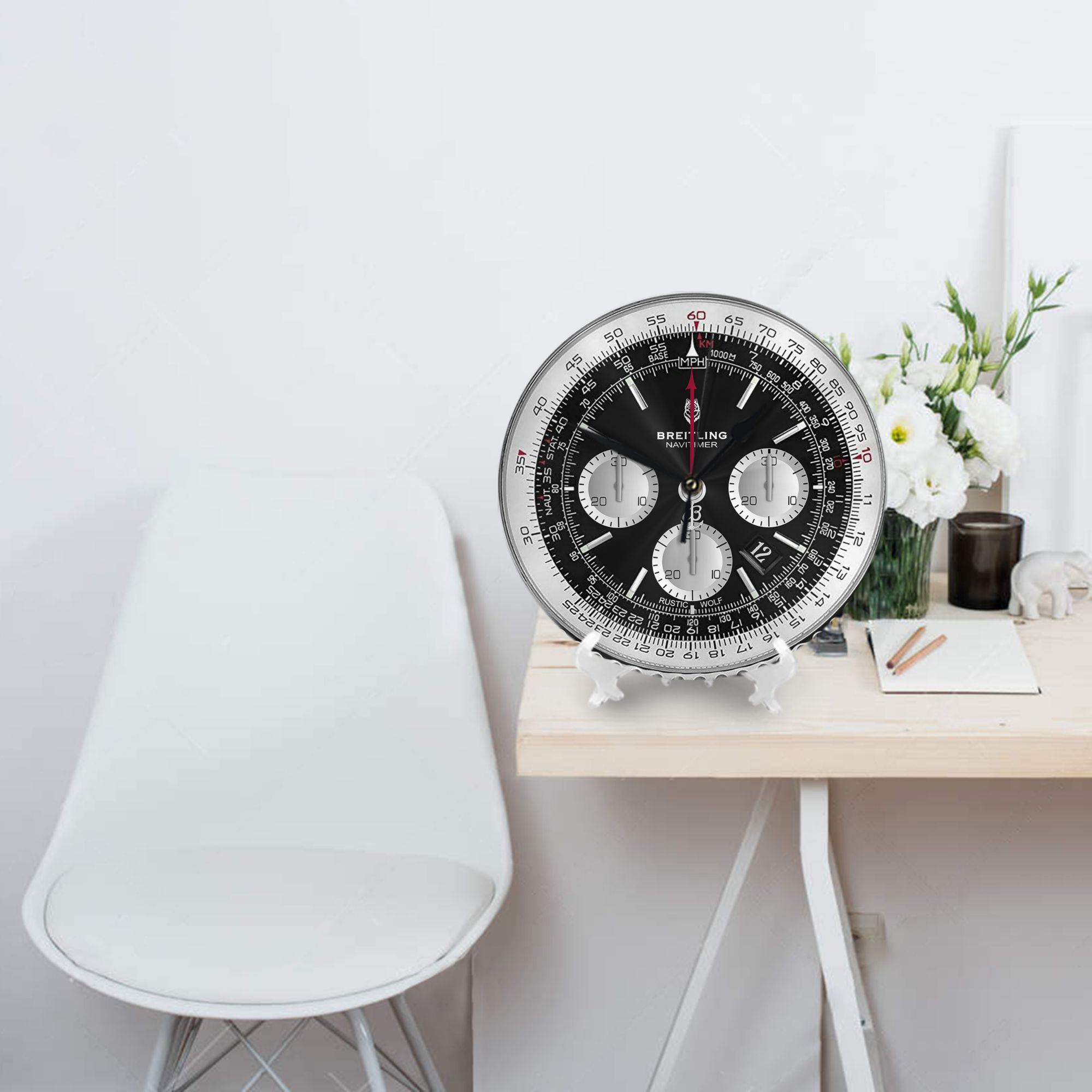 Zwarte luxe wijzerplaat wandkl - Luxury Watch Wall Clock recensie en prijs