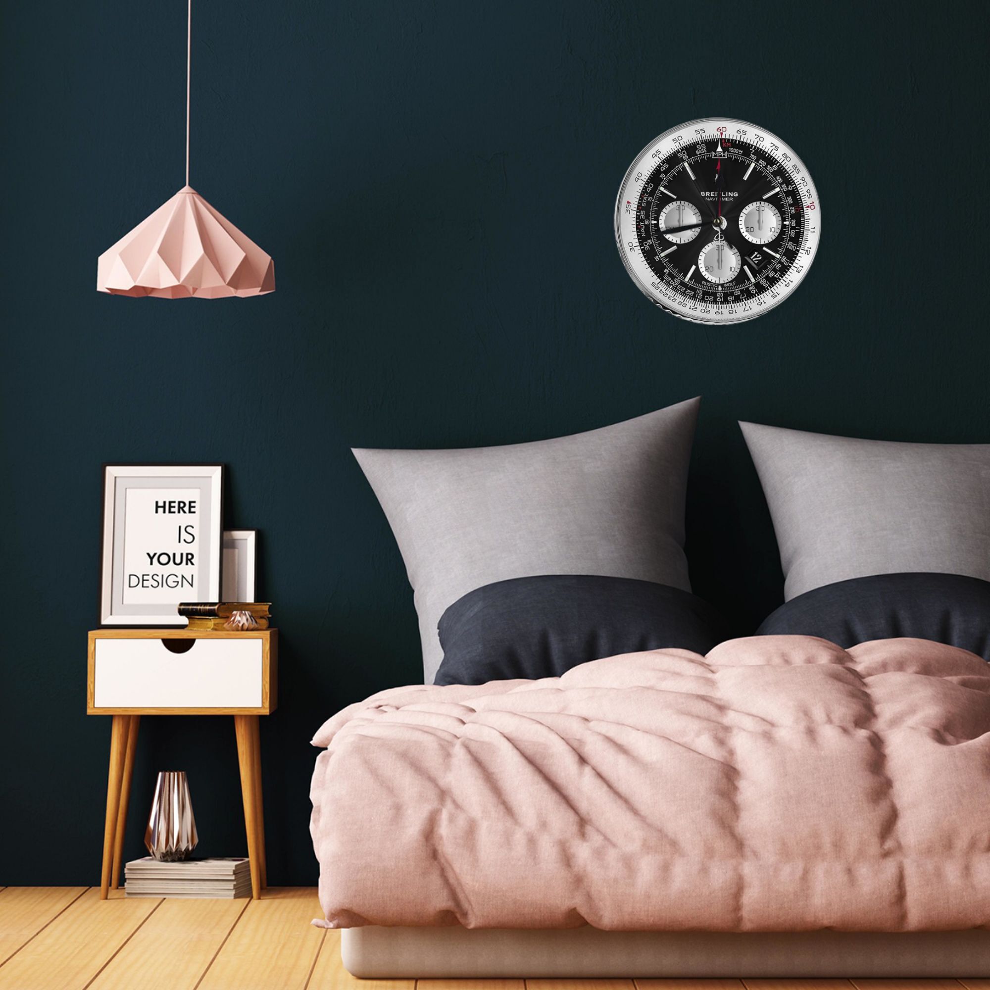 Zwarte luxe wijzerplaat wandkl - Luxury Watch Wall Clock recensie en prijs