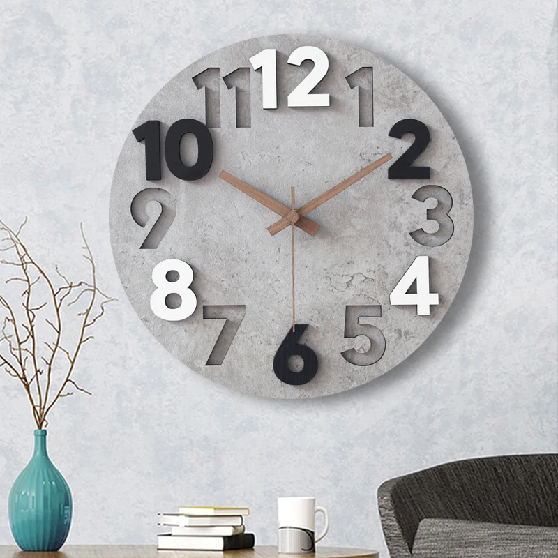 Moderne 3d Wandklok Houten Klo - Luxury Watch Wall Clock recensie en prijs