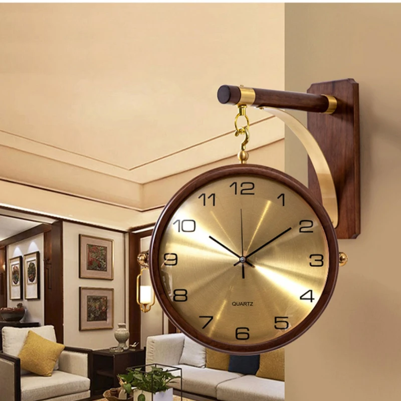 Lichte luxe stille metalen wan - Luxury Watch Wall Clock recensie en prijs