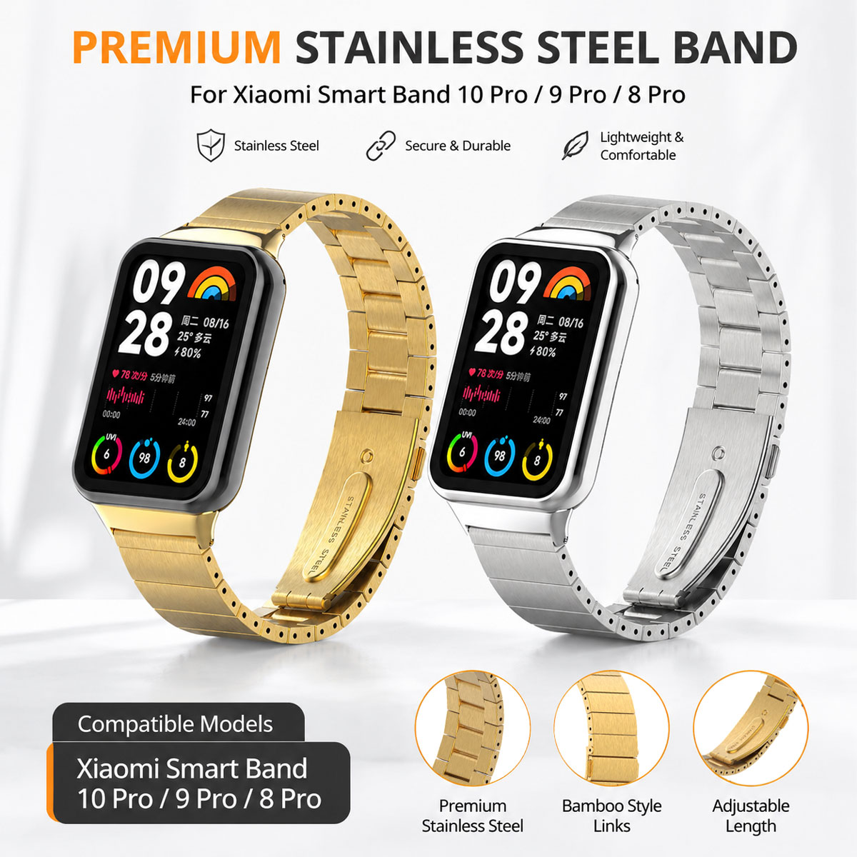 Metal Riem van roestvrij staal - Xiaomi Luxury Watch recensie en prijs