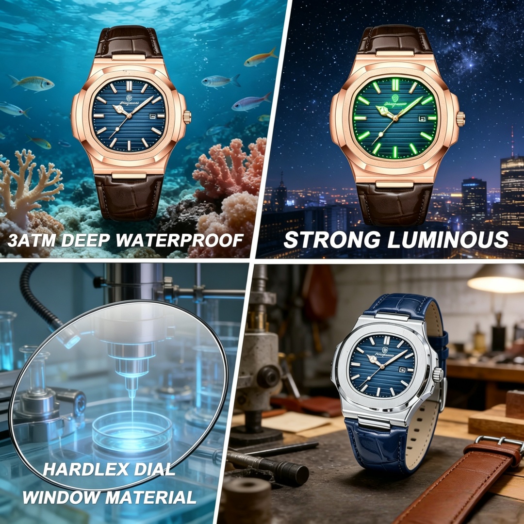 PAAZOMU Top Luxe Vierkant Here - Luxury Watch Nice recensie en prijs