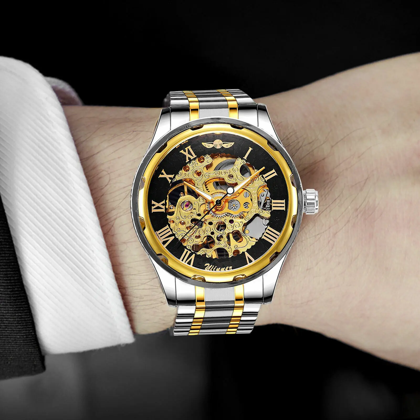 Heren roestvrijstalen band Rom - Luxury Watch Nice recensie en prijs