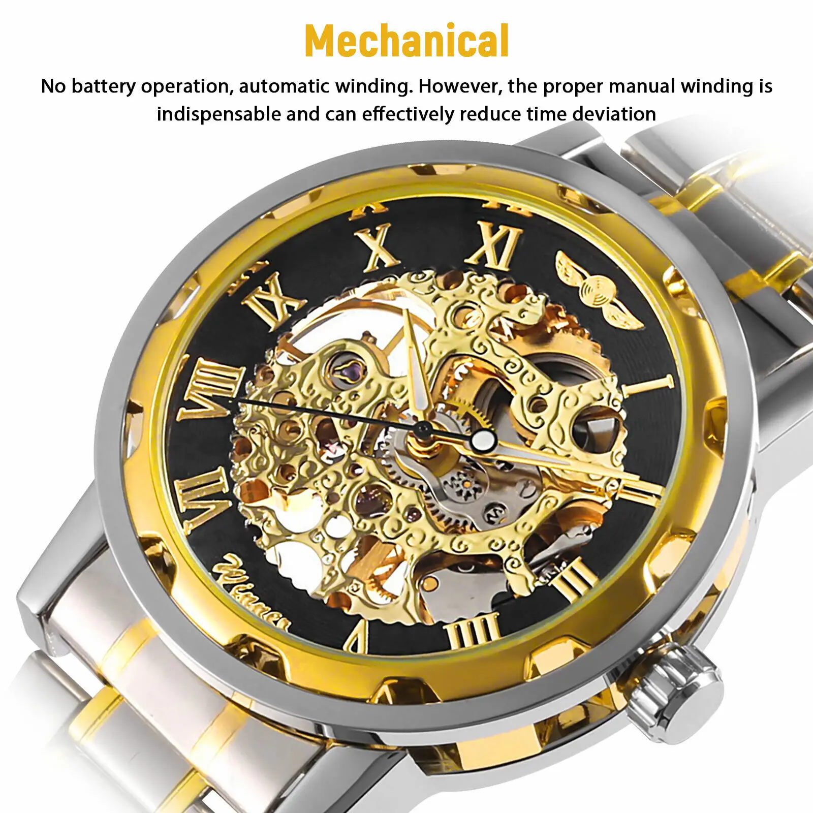 Heren roestvrijstalen band Rom - Luxury Watch Nice recensie en prijs